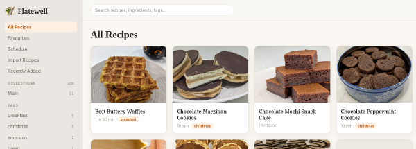 Platewell: a household recipe manager